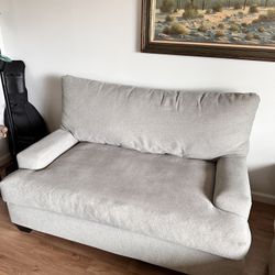 Harper oversized down love seat. Living spaces