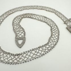 Silver Rhinestone Women’s Belt