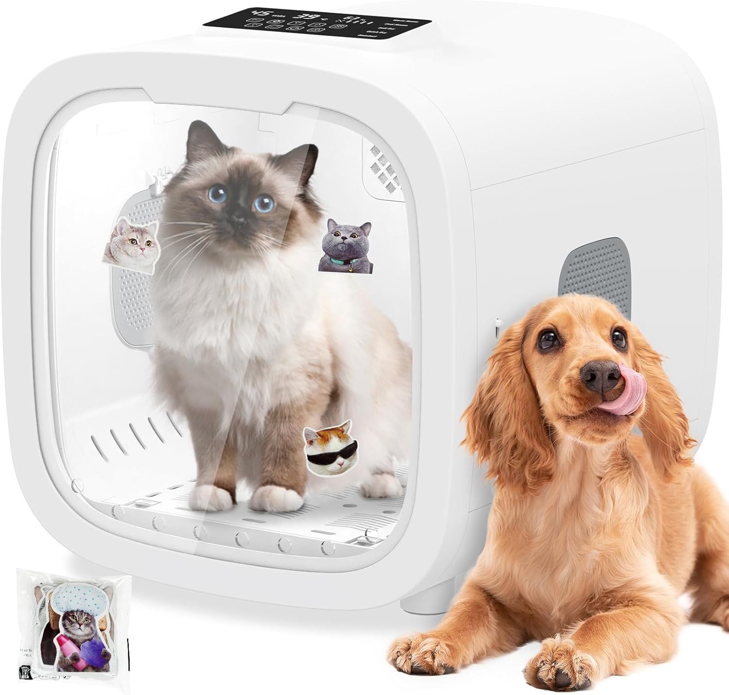 0834 Automatic Pet Dryer Box for Cats and Small Dogs, Modes