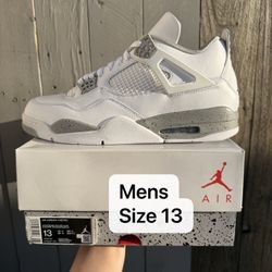 Air Jordan 4 White Oreo Mens Size 13