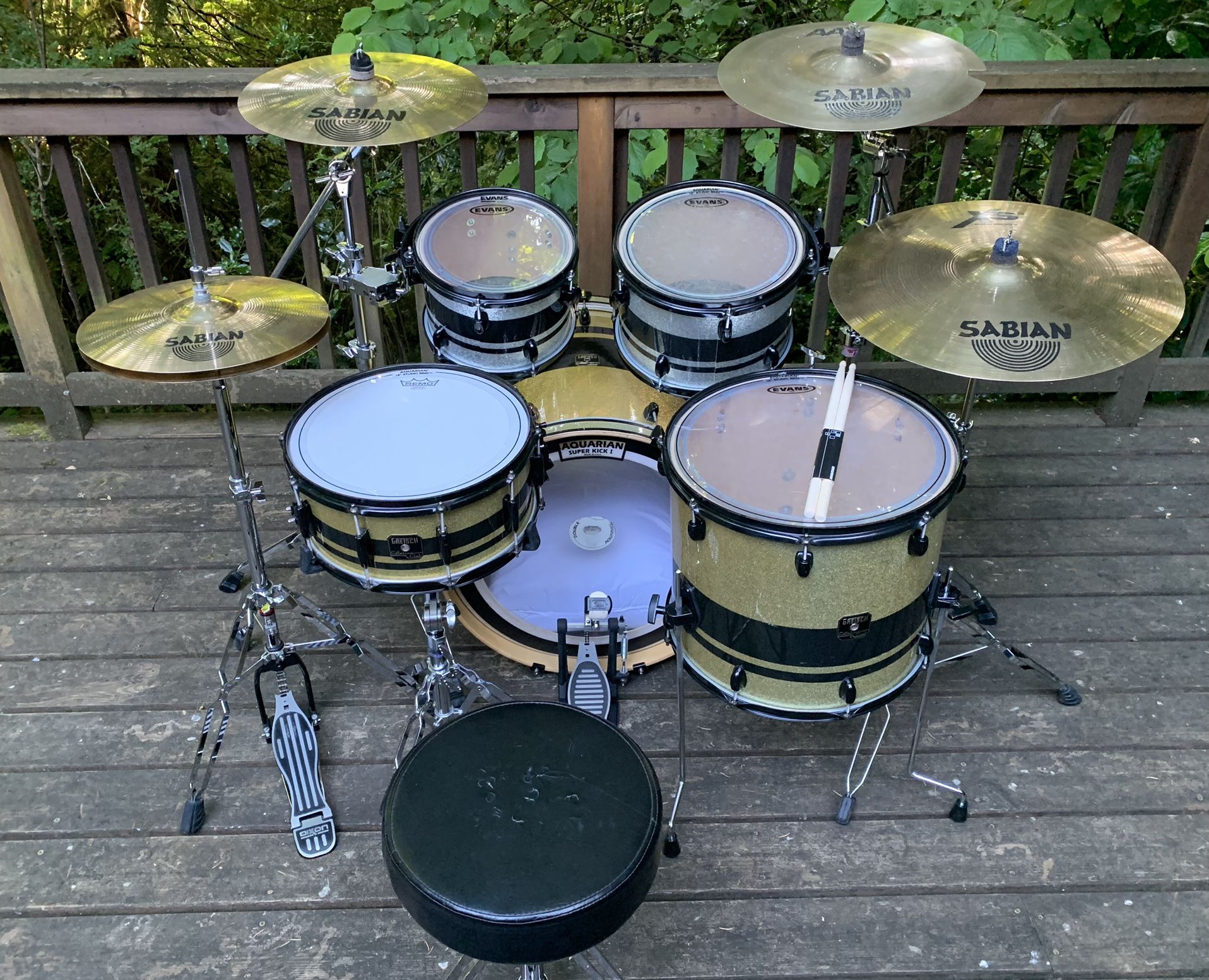 Gretsch Catalina Club Drum Set, Sabian Cymbals