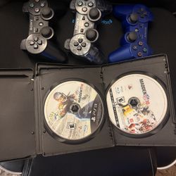 PS3 Controllers and 2 games