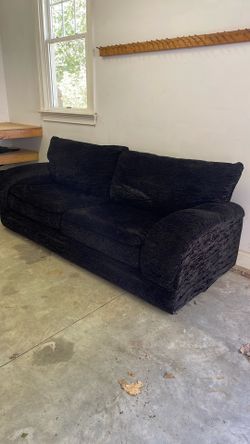 Black Velour Sofa