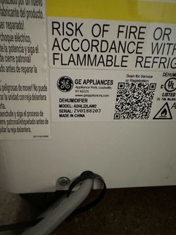 22 pint GE dehumidifier