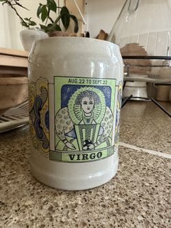 Vintage Virgo Mug Beer Stein 