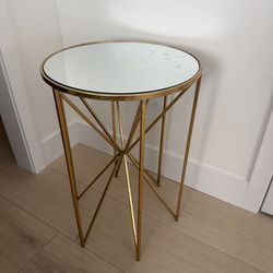 Gold Mirrored Side Table