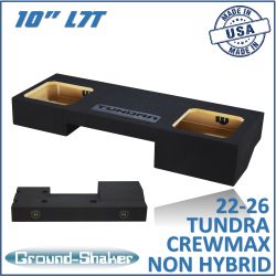black 10" l7t dual sealed sub box, fits 22-26 toyota tundra crew-max (non-hybrid)