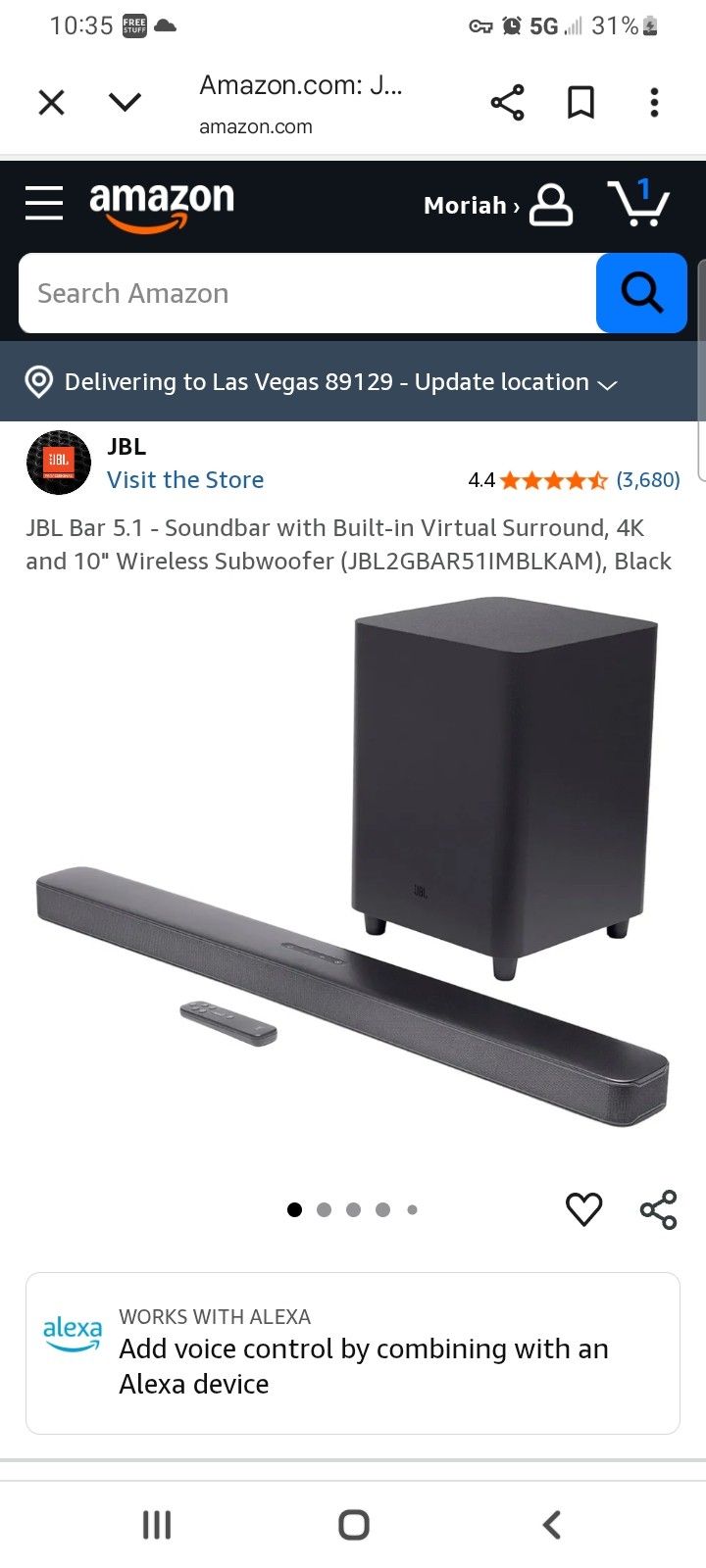 JbL Speaker And Subwoofer