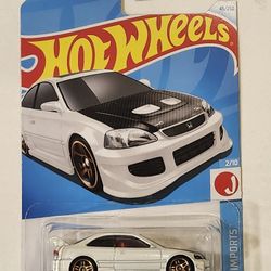 HOT WHEELS . J-IMPORTS . 2000 HONDA CIVIC SI. (WHITE VARIATION)