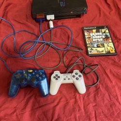 PlayStation 2 Console With Grand Theft Auto San Andreas