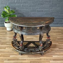 Vintage Chinese Qing Dynasty Style Hand-Carved Console or Altar Table w/ Foo Dog Motifs, c.1950’s
- Delivery Available