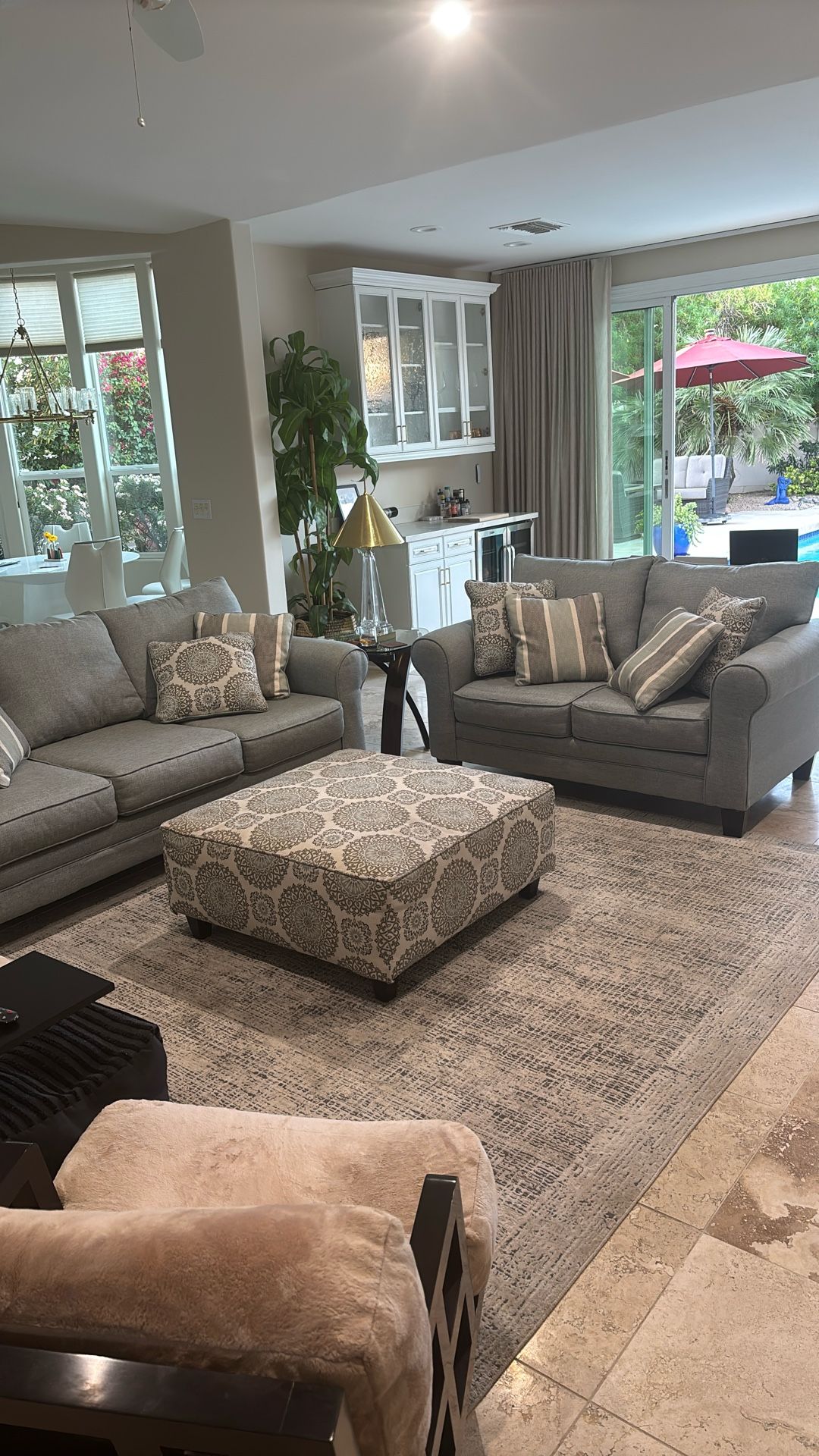 Sofa, Loveseat Ottoman