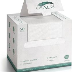 100% Viscose Face Towels, 10” x 12” Ultra Soft & Skin Friendly Face Cloths for Washing Face, 90GSM Luxury Care Towelettes for Unisex, Makeup Remover F