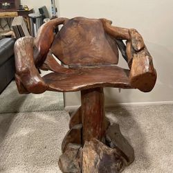 Teak Root Bar Oversized Stool 