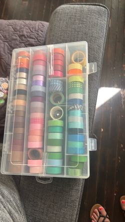 Large Washi Tape Collection with Storage Case