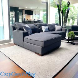 Ashley Sectional Couch & Chair (delivery available)