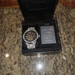 Limited-Edition Oversized Lennox Pavé Silver-Tone Watch
 