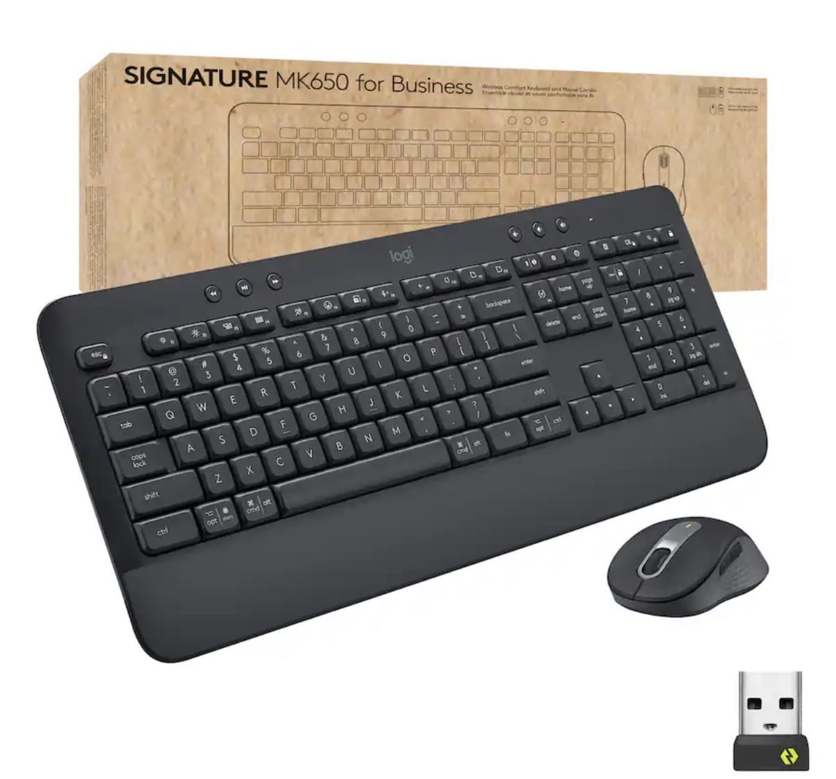 Logitech - Signature MK650 Combo for Business Full-size Wireless Keyboard and Mouse Bundle