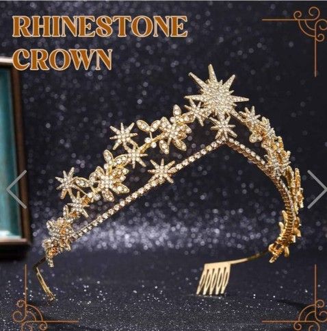 New JAKAWIN Wedding Star Crowns and Tiaras Gold Rhinestone Bridal Headband P...
( reseda ca)