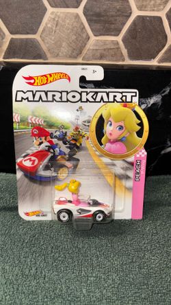 Mario kart   hot wheels   peach in her hot wheel car new