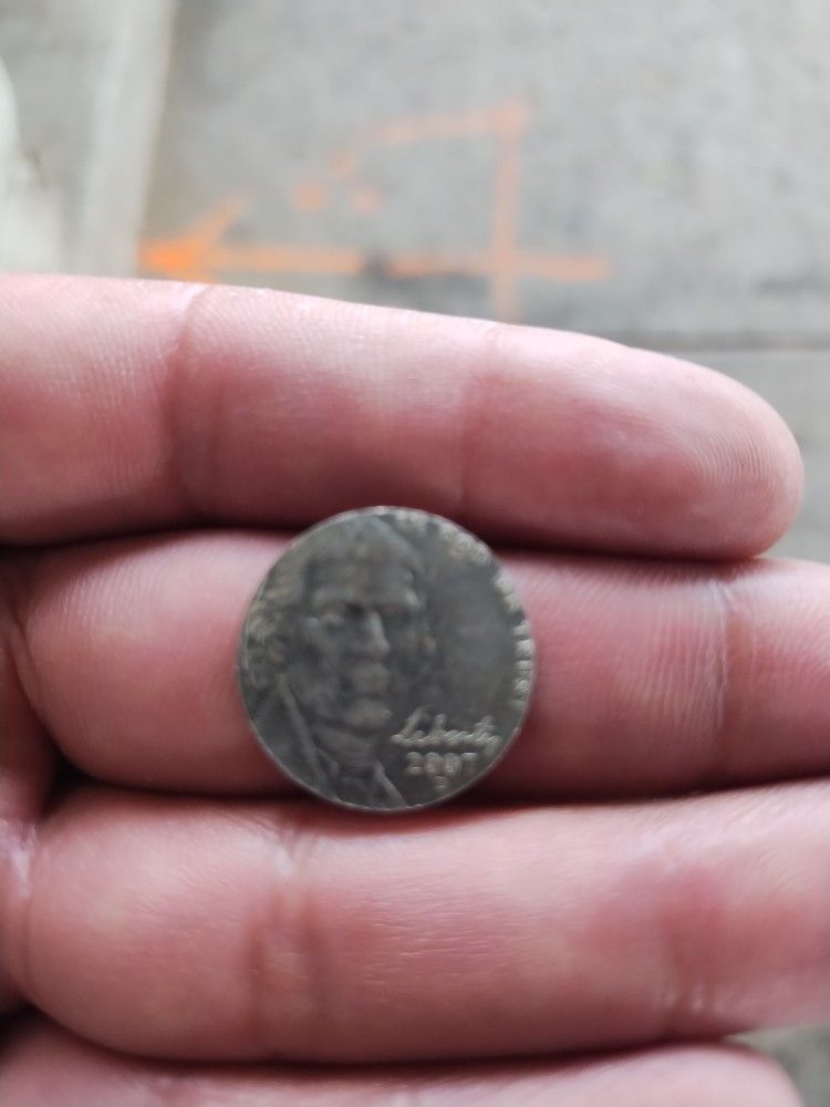 Five Cents 2007 D Big Error The Oderside The Coin Is Never Mint