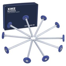 XiKe 10 Pack Blue 2" Nylon Garage Door Roller 7" Stem
