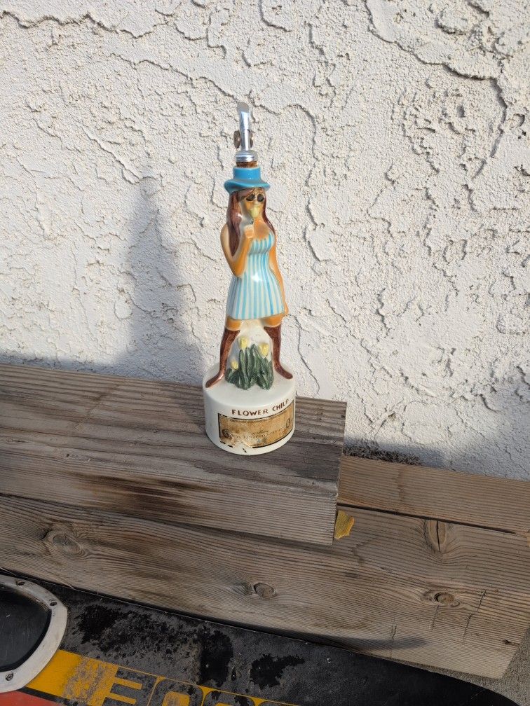 Vintage. Flower Child Whisky Bottle