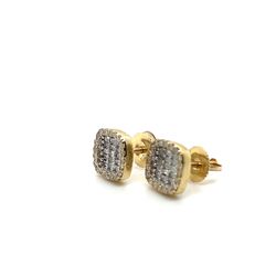 10kt Gold Medium Cushion Cluster Diamond Earrings.5ctw 1.30grams 170084 4