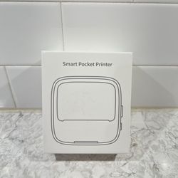 iDPRT Mini Printer with 1 Roll Sticker Paper, Portable Sticker Printer