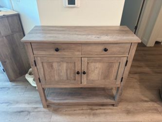 Rustic Wood Farmhouse Style Sideboard Drawer