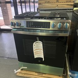 GE STAINLESS STEEL SLIDE IN RANGE