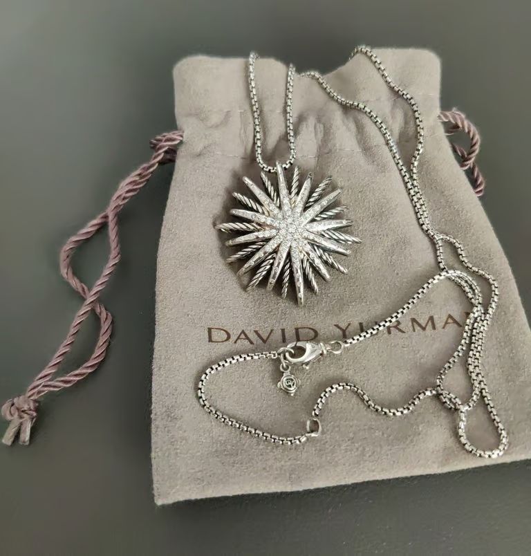 David Yurman Starburst PendantSterling Silver with Diamonds, 32mm