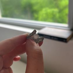 Size 10 Silver Engagement Ring