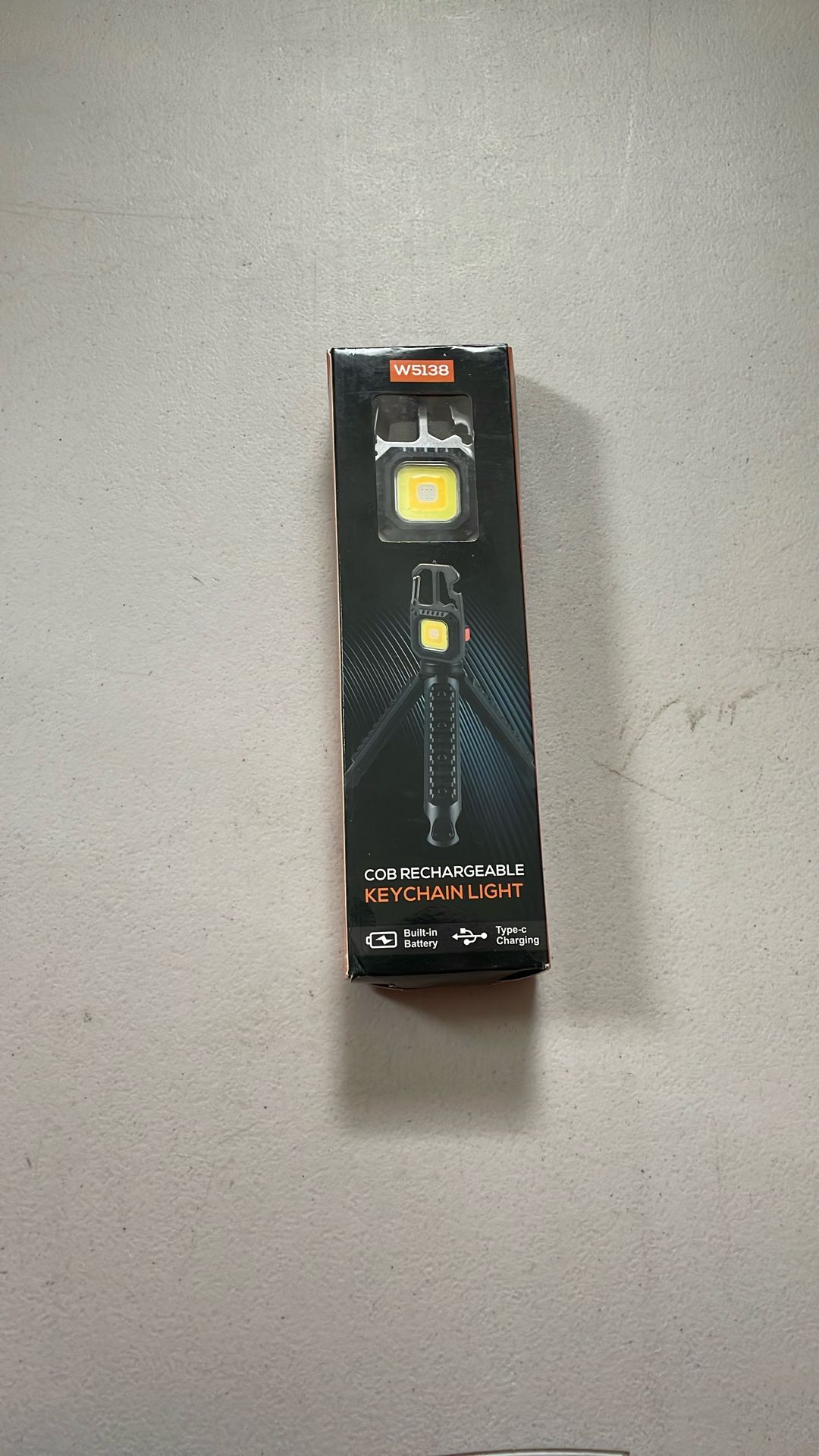 COB Small Flashlights, Rechargeable Keychain Flashlight with 3 Light Modes and Tripod, Portbale Work Light for Fishing