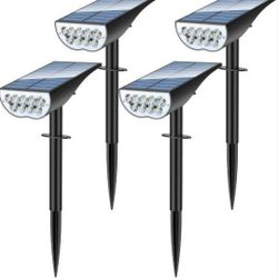 Solar Spot Lights Outdoor, Solar Lights Outdoor Waterproof IP65, 3 Brightness Modes Dusk to Dawn Landscape Spotlights for Yard Garden