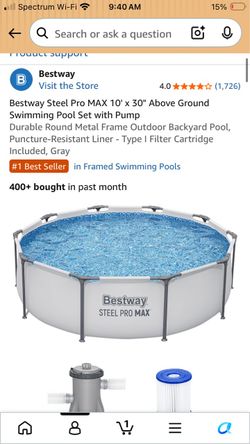 Bestway Steel Pro MAX 10' x 30" Above Ground Pool Set NEW SEALED