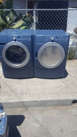 Kenmore electric washing machine and dryer set 2 months warranty delivery and installation