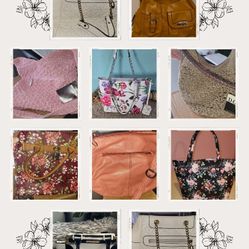 11pc Shoulder Bag Bundle (Dana Buchman, Anne Klein, Steve Madden, And More!!) New Or Like-New
