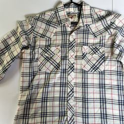 VINTAGE AUTHENTIC WESTERN YOUNGBLOODS COWBOY RANCHWEAR SHIRT PEARL SNAP DK PLAID