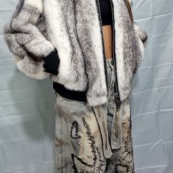  Real Mink Bomber Jacket with Hood – Premium Italian Artisan Fur