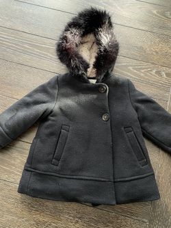 Zara Baby Outdoor Collection 18/24 months Black Coat