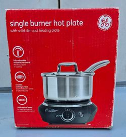 GE Single Burner Electric Hot Plate 1000W (Solid Die-Cast Plate) – New in Box