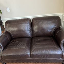 Leather 2 Piece Sofa