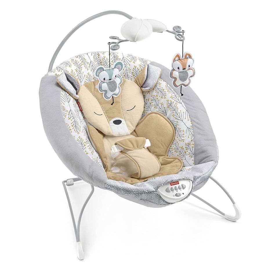Fisher-Price Portable Baby Seat Fawn Meadows Deluxe Bouncer