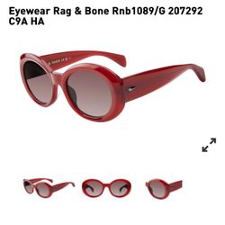 Designer Rag And Bone Sunglasses Red 