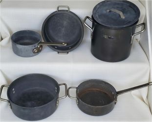 Vintage Calphalon Hard-Anodized Aluminum Cookware Lot – Uncoated Commercial Style (1970s–1990s Era)