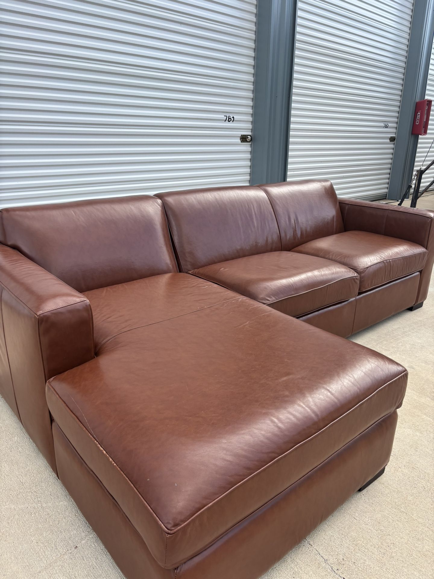 Leather Room & Board Sectional Couch Delivery Available 🚚