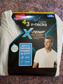 Hanes X-temp V-neck T-shirts