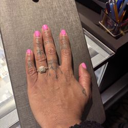 24k Ring With Diamonds Engraved 