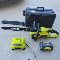 RYOBI 40V HP Brushless 18 in. Cordless Battery Chainsaw with 4.0 Ah Battery and Charger
